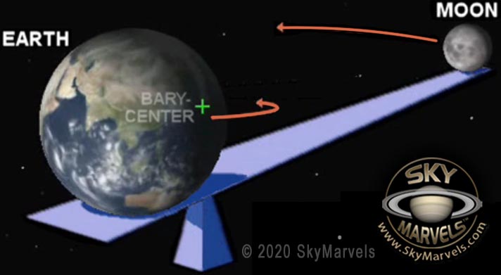 how the earth orbits the moon